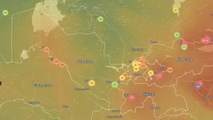 Каково качество воздуха сегодня по Узбекистану?