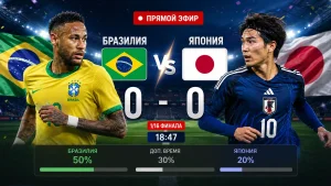 Brazil is dominating possession against Japan