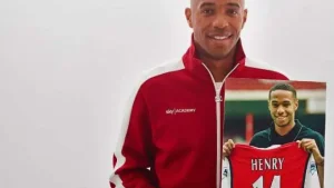 Thierry Henry supported Arsenal from the stands