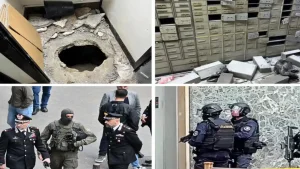 Neapol shahrida bankka bostirib kirganlar insonlarni garovga olishdi