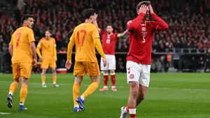 The Danish national team defeated North Macedonia