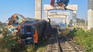 In Thailand, a crane collapsed onto a train, killing 22 people