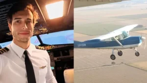 In Argentina, the instructor bailed out of the aircraft in flight.