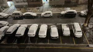 Unexpected snow fell in Tashkent in spring