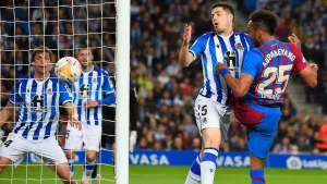 La Liga. "Barcelona" defeated "Real Sociedad" at home