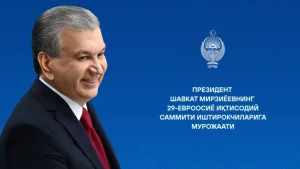 Shavkat Mirziyoyev Yevroosiyo iqtisodiy sammiti ishtirokchilariga tabrik yo'lladi