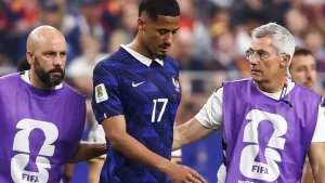 Vilyam Saliba suffered a serious injury in the match against Spain