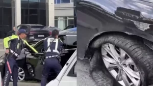 Toshkentda haydovchi YPX xodimini “kapot” ustida sudrab ketdi (video)