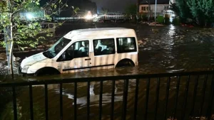 Severe flooding in Turkey has claimed two lives