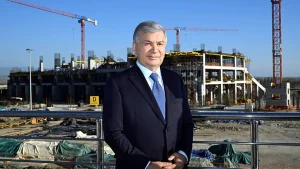 The President Inspected the Construction Status of the New Tashkent Football Stadium