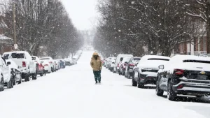 In the US, a snowstorm left one million households without electricity