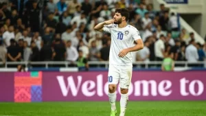 Masharipov did not know that the opposing player received a red card in the match against Kyrgyzstan